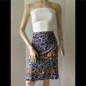 Lord & Taylor Leopard Multi Shade Skirt